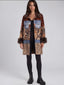 Multi Brown Fur Trim