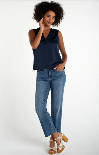 Liverpool Satin Front V-Neck Tank