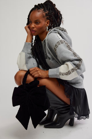 Free People Belle Velvet Bow Bag