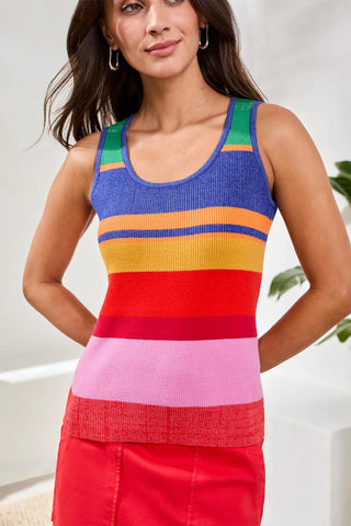 Tribal Textured U-Neck Colorblock Sweater Cam