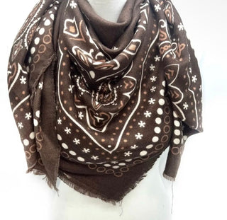 Large Bandana Print Scarf