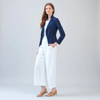 Clara Sun Woo Soft Suede - Signature Jacket - Navy