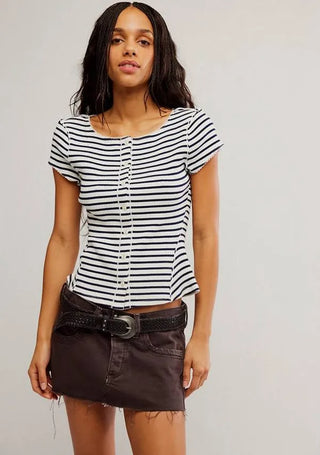 Free People Most Wanted Stripe Cardi