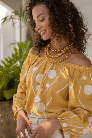 Liverpool 3/4 Sleeve Woven Top