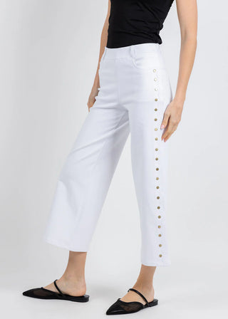 Lysse WILLA SCALLOP STUDDED CROP DENIM (25" INSEAM)
