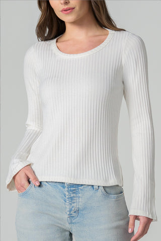 Liverpool Long Sleeve Scoop Neck Knit Top