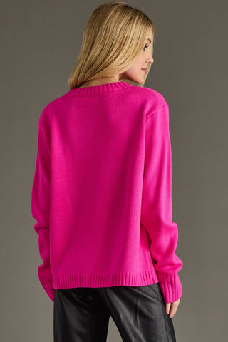 Bright Pink Ski Sweater