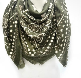 Large Bandana Print Scarf