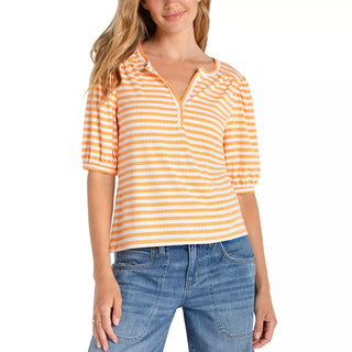 Liverpool  Elbow Sleeve Notch Neck Henley