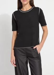 Lysse Odessa Reversible Knit Short Slv Tee