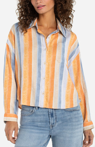 Liverpool Long Sleeve Relaxed Button Down