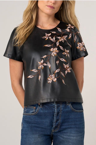 Liverpool Los Angeles Short Sleeve Crew Neck Tee with Embroidery