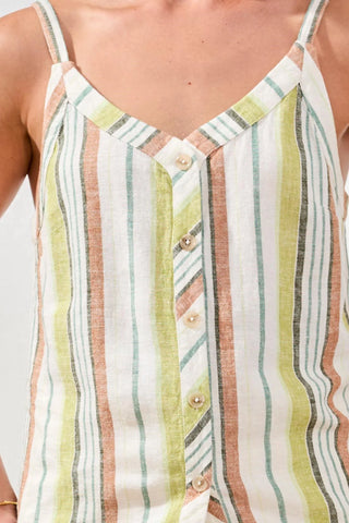 Tribal Button Front Woven Cami