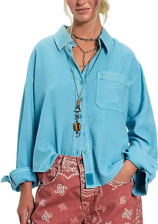 Free People Laurel Linen Top