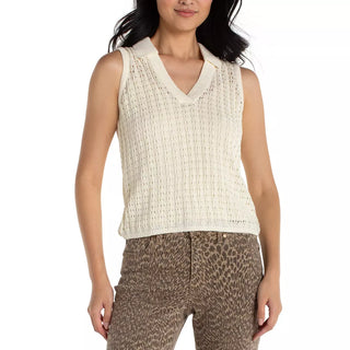 Liverpool Johnny Collar Sleeveless V-Neck Sweater