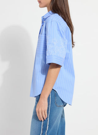 Lysse Hazel Stripe Embroidered Shirt