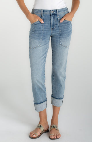 Liverpool Marley Cropped Cuffed Girlfriend Jeans