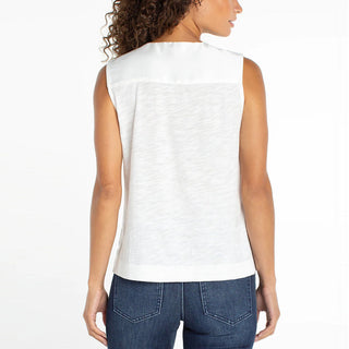 Liverpool Satin Front V-Neck Tank