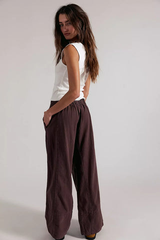Free People Day's End Linen Pull-On Pants