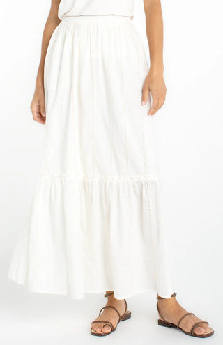 Liverpool Tiered Woven Pull-on Maxi Skirt