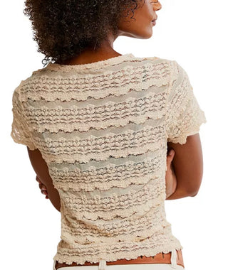 Free People Angelina Lace Tee