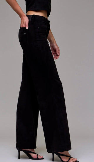 Hidden 31" Inseam Ella High Rise Suede Classic Straight