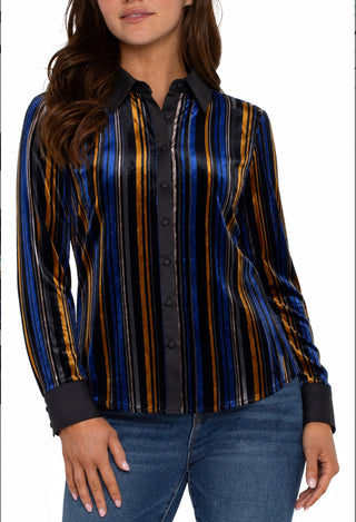 Liverpool Los Angeles Long Sleeve Fitted Button Front Shirt