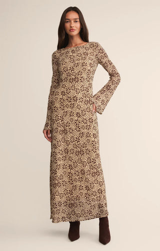 Z Supply Campbell Floral Maxi Dress Chocolate Cherry