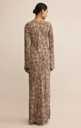 Z Supply Campbell Floral Maxi Dress Chocolate Cherry