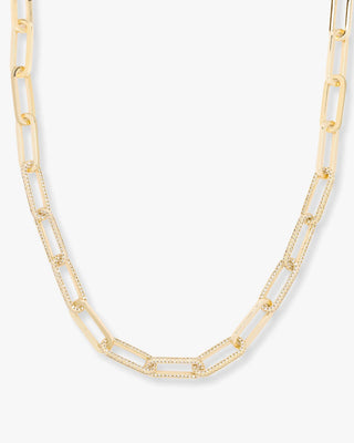 Melinda Maria Carrie Pavé Chain Necklace