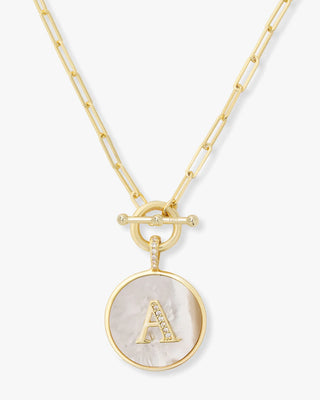 Melinda Maria Love Letter Medallion Necklace