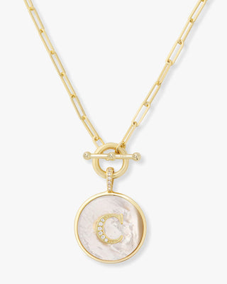 Melinda Maria Love Letter Medallion Necklace