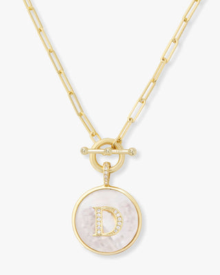 Melinda Maria Love Letter Medallion Necklace