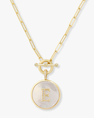 Melinda Maria Love Letter Medallion Necklace