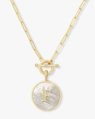 Melinda Maria Love Letter Medallion Necklace