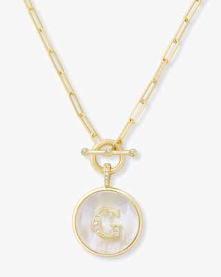Melinda Maria Love Letter Medallion Necklace