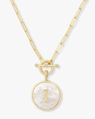 Melinda Maria Love Letter Medallion Necklace