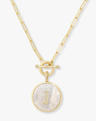 Melinda Maria Love Letter Medallion Necklace