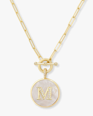 Melinda Maria Love Letter Medallion Necklace