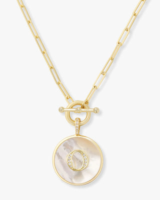 Melinda Maria Love Letter Medallion Necklace