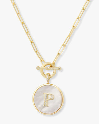 Melinda Maria Love Letter Medallion Necklace
