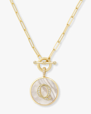 Melinda Maria Love Letter Medallion Necklace