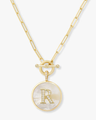 Melinda Maria Love Letter Medallion Necklace