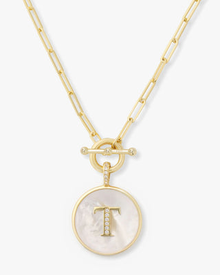 Melinda Maria Love Letter Medallion Necklace