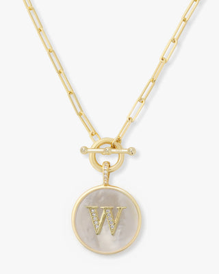 Melinda Maria Love Letter Medallion Necklace