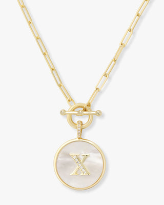 Melinda Maria Love Letter Medallion Necklace