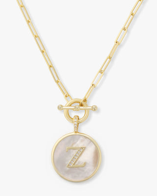 Melinda Maria Love Letter Medallion Necklace