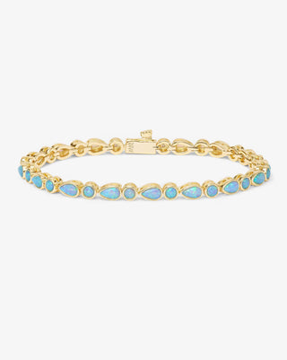 Melinda Maria Isla Blue Opal Tennis Bracelet