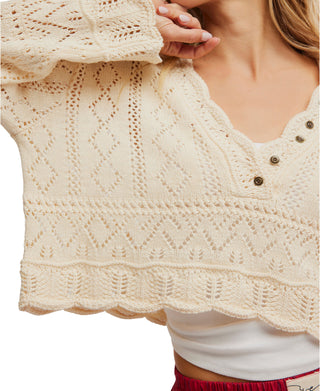 Free People Charlotte V-Neck Sweater