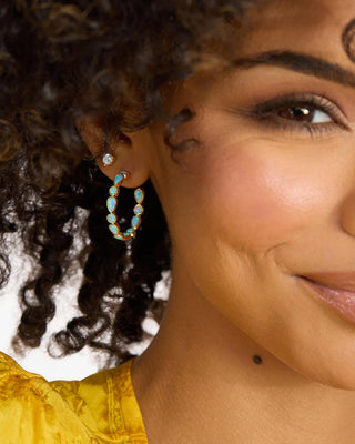 Melinda Maria Isla Hoops Blue Opal